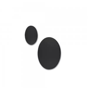 LED Wall Light 18cm Round 8W, 3000K, 1080lm, Matt Black