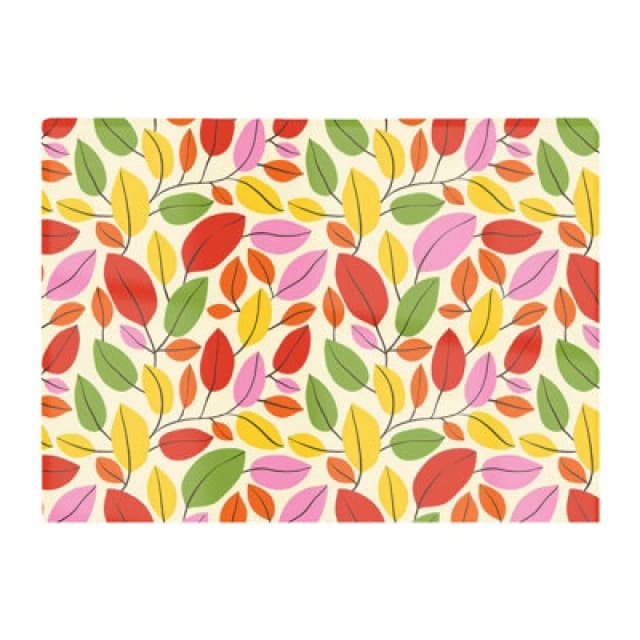 Warren Reed Designer Autumn Leaves Glass Chopping Board