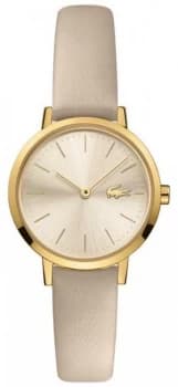 Lacoste Womens Moon Leather Strap Champagne Dial Watch