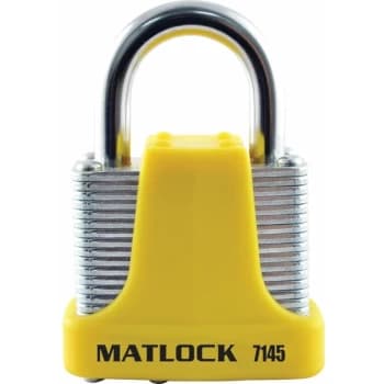 Strong Yellow Steel Key Padlock - 40MM - Matlock
