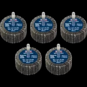 Sealey Flap Wheels Pack Of 5 50mm 25mm 40g