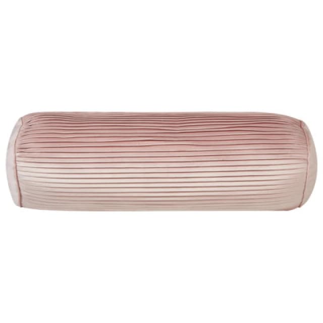 Beliani Throw Cushion Jonquil Velvet 22 X 60 Cm Pink Solid