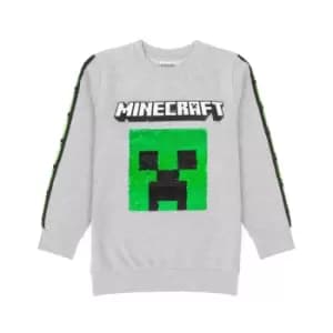 Minecraft Childrens/Kids Sequin Flip Sweatshirt (13-14 Years) (Grey)