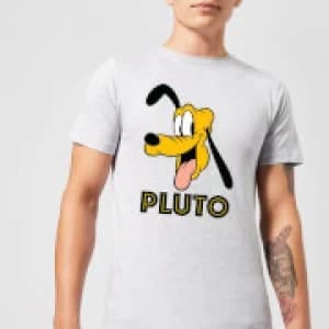 Disney Mickey Mouse Pluto Face T-Shirt - Grey - 3XL