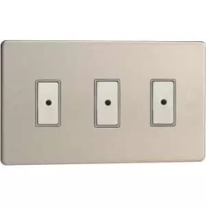 Varilight 3-Gang V-Pro Eclique2 Touch/Remote Control LED Dimmer - Brushed Chrome - JDSE103S