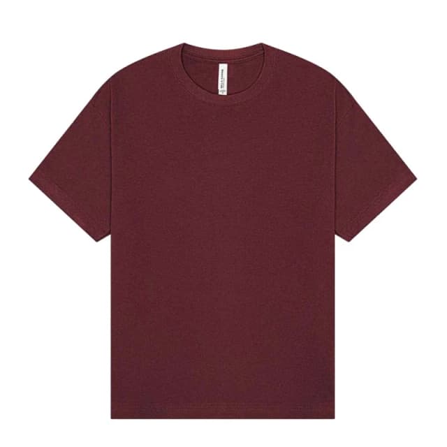 Bella + Canvas Mens Heavyweight Boxy T-Shirt in Maroon Size: XS Maroon Male XS