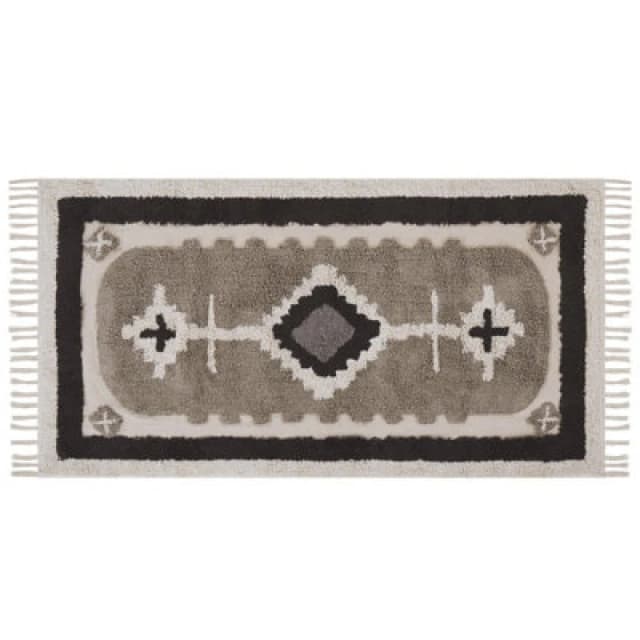Beliani Rug Geyve Beige 80 X 150 Cm Cotton