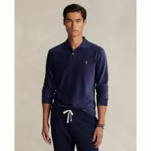 Embroidered Logo Polo Shirt in Cotton Corduroy Mix and Regular Fit with Long Sleeves