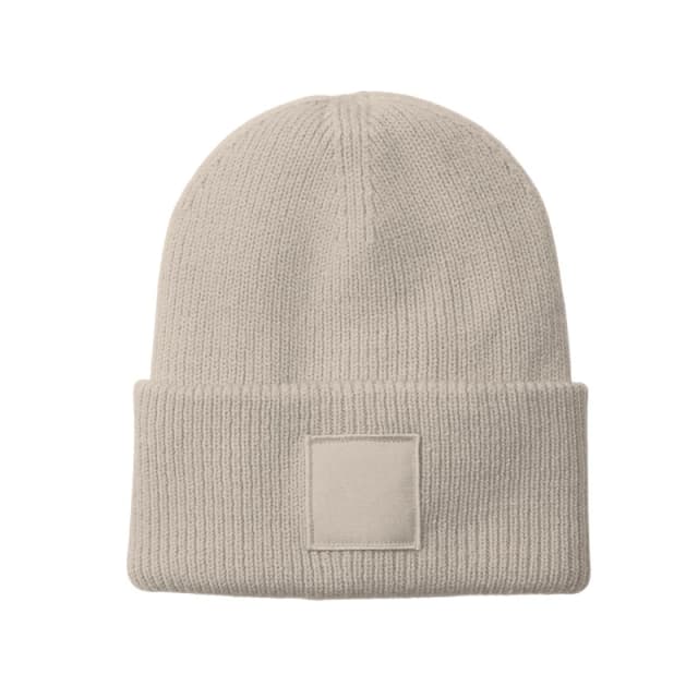 Beechfield Beechfield Men Tonal Patch Deep Cuffed Beanie in Natural Natural One Size Male 5063574977487