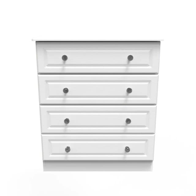 Ready Assembled 2 U Stratford 4 Drawer Chest (Ready Assembled) White