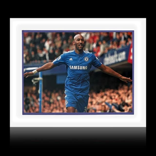 The Fan Cave Nicolas Anelka Signed Chelsea 16x12 Image Blue unisex 550mm x 45