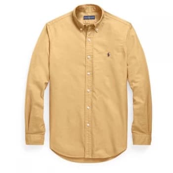Polo Ralph Lauren Slim Fit Garment Dyed Oxford Shirt - Classic Camel