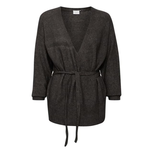 KAFFE Curve Wrap cardigan For Her KAFFE Curve Welly Gris Female XL
