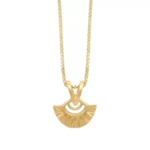 Rachel Jackson London Gold Plated Mini Art Deco Fan Necklace