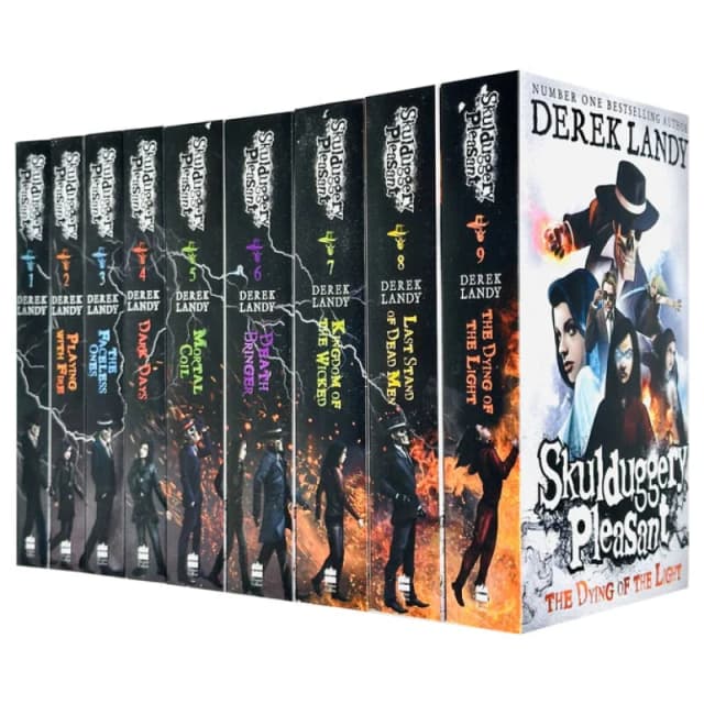 Skulduggery Pleasant Series 9 Books Collection Set by Derek Landy Mortal Coil, Playing with Fire Derek Landy Books