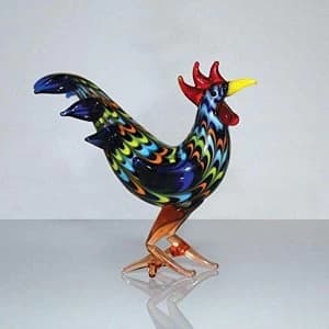 Objets d'Art Miniature Glass Ornament - Cockerel