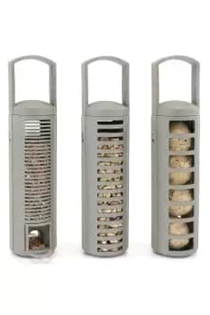 Rosewood Recycled Seed Peanut and Fat Ball Feeder Set for Wild Birds