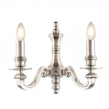 2 Light Candle Wall Polished Cast Aluminium, E14