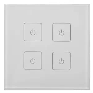 Kosnic Mains Powered 4 Channel Wall Mount Touch Switch - CSWRF02