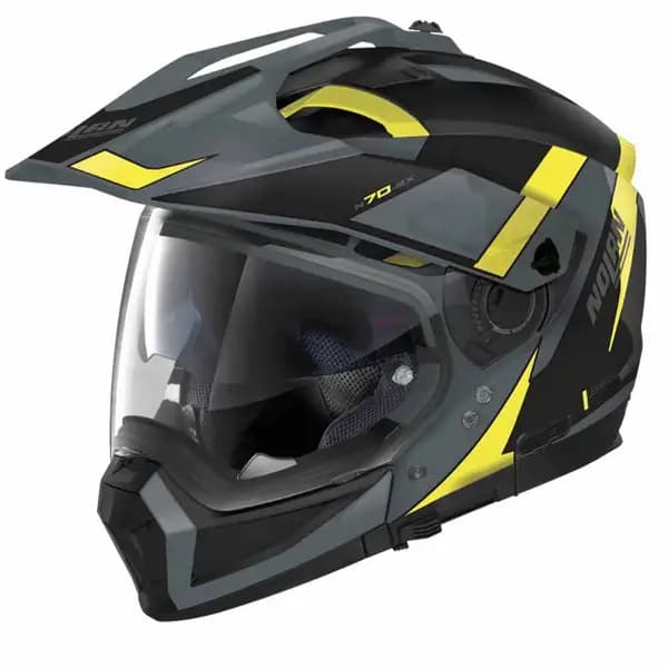 Nolan N70-2 X 06 Skyfall N-C 058 Slate Grey Yellow Black Multi Helmet Size L