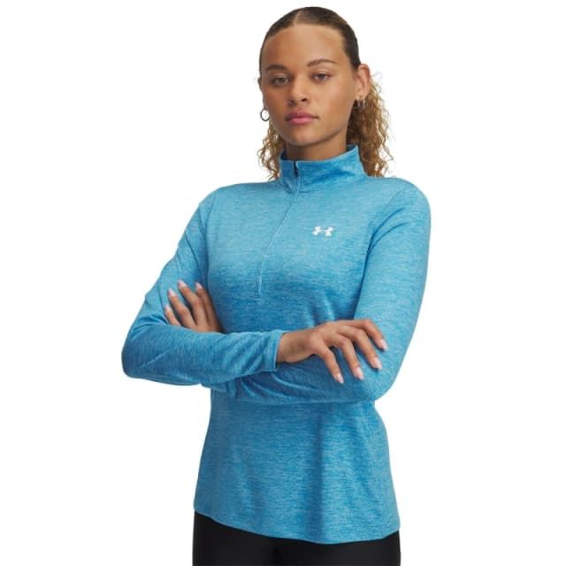Under Armour Armour Tech Half Zip Top Womens Performance Tracksuit Tops 8 (XS) Blue 34018153310