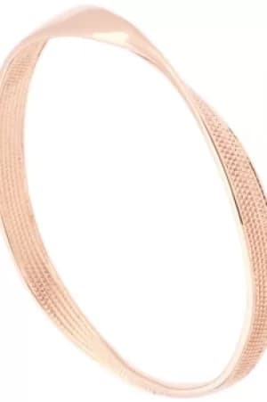 Ladies Karen Millen Rose Gold Plated Textured Twist Narrow Bangle KMJ898-24-03