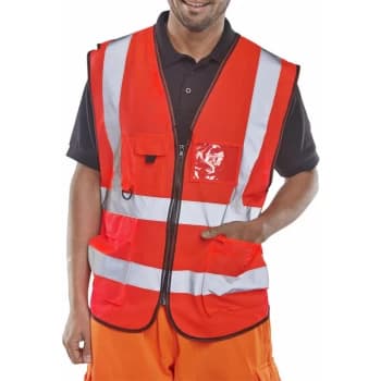 EXECUTIVE VEST RED 3XL - Hi Vis - Beeswift