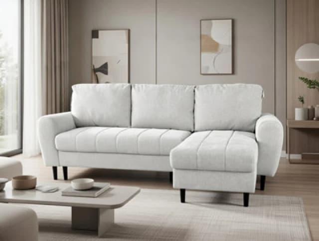 DS Living Sienna 3 Seater Left Hand Facing Storage Sofa Bed in Silver Silver Unisex