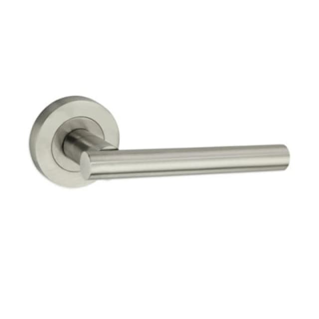 Spira Brass Jura Lever Door Handle Satin Nickel