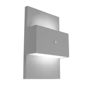 Geneve Outdoor 1 Light Wall Light with PIR Aluminium, E27