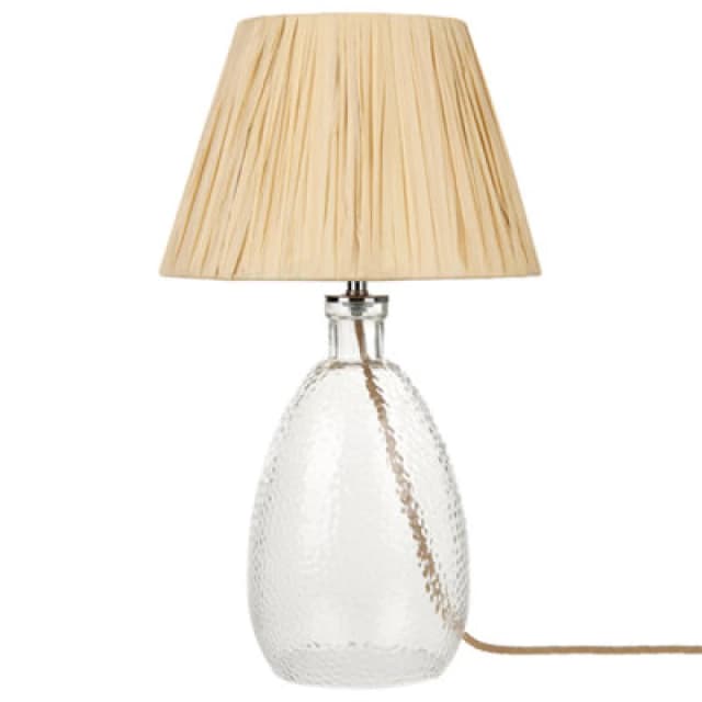 Beliani Table Lamp Blanco Glass Natural