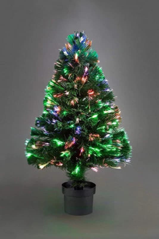 Shatchi Nova Multicolour Fibre Optic Christmas Tree 2ft