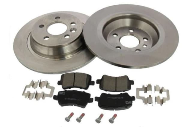 RIDEX 3405B0302 Brake disc and pads set Rear Axle, Brake Disc Type: solid Brake Set,disc brakes (3405)