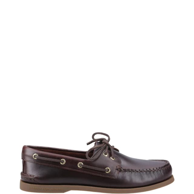 Sperry Men Authentic 2 Eye Wide Fit Boat Shoe in Brown Size: 10.5 Brown 10.5 Male 627756018068