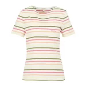 Barbour Womens Short Sleeve Bradley Top Off White Multi 18