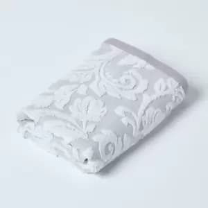HOMESCAPES Damask Turkish Cotton 600 GSM Hand Towel, Beige - Beige