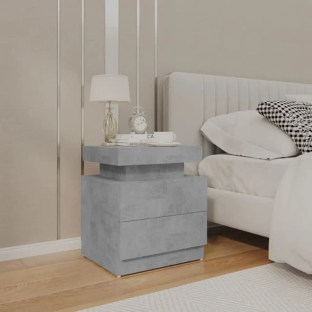 VIDAXL Bedside Cabinet Concrete Grey 45x35x52cm Engineered Wood Vidaxl 8720286344514