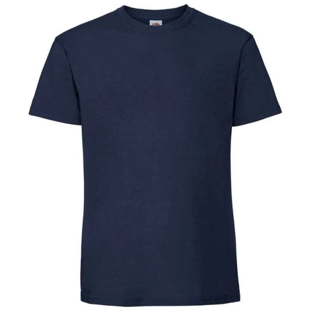 Fruit Of The Loom Fruit of the Loom Men Ringspun Premium T-Shirt in Mid Navy Size: Small Mid Navy S Male 5063527582027
