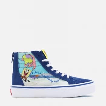 Vans X SpongeBob SquarePants Kids SK8 -Hi Zip Trainers - Multi - UK 11 Kids