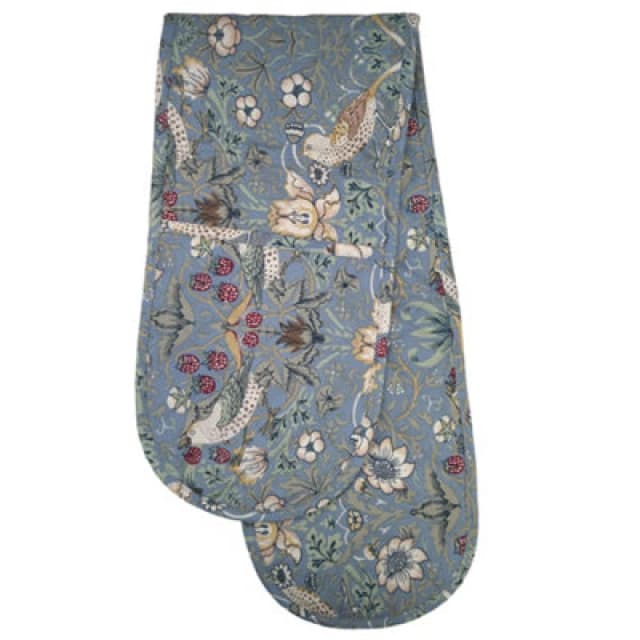 William Morris Blue Strawberry Double Oven Glove