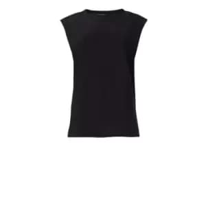 French Connection Shoulder Pad Crepe Tank Top - Blue