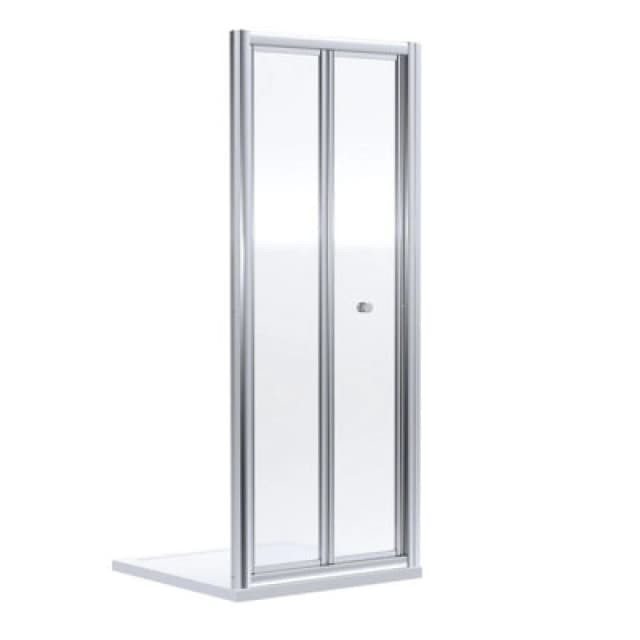 Balterley 4mm Toughened Safety Glass Bi-Fold Shower Door 1900 x 760mm Chrome Silver