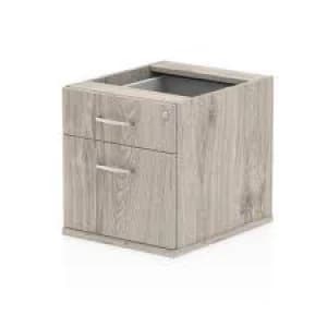 Trexus 2 Drawer Fixed Pedestal 426x463x480mm Grey Oak Ref I003219
