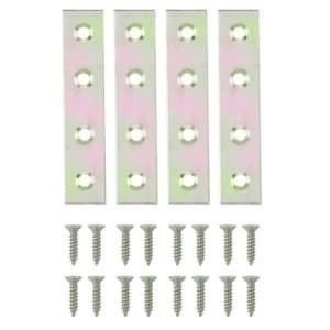 BQ Zinc effect Steel Mending plate L75mm Pack of 4