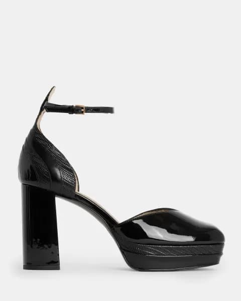 AllSaints Tiffany Leather Square Platform Heels