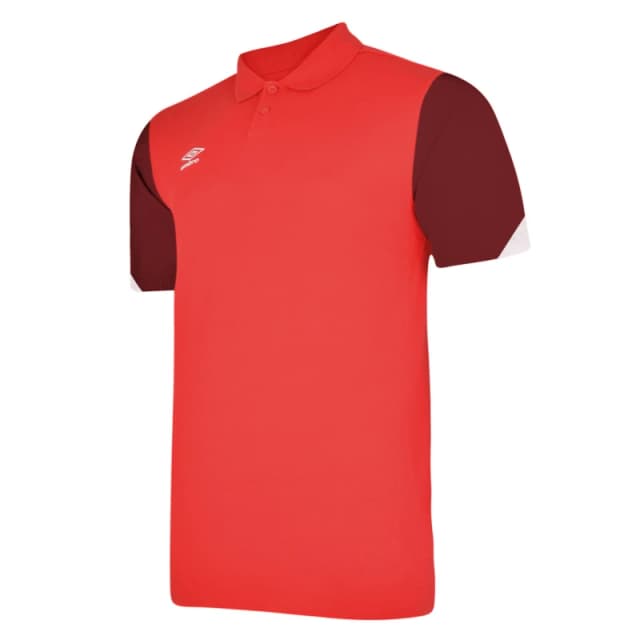 Umbro Umbro Men Total Training Polo Shirt in Crimson Size: Small Crimson S Male 5063377397949