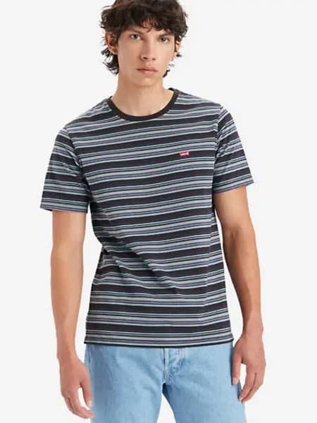 Original Housemark Tee - Multi Colour / Rings Stripe Meteorite