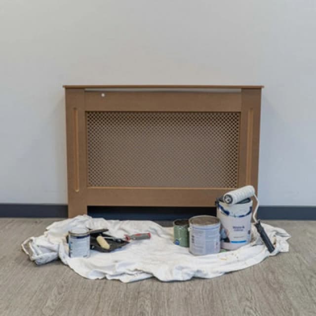 Jack Stonehouse Diamond Unpainted Radiator Cover Mdf Wooden - Medium - 112Cm (W) X 81.5Cm (H) X 19Cm (D)