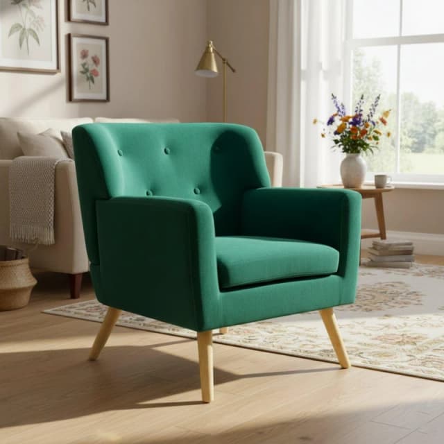 Biba Accent Armchair Green Velvet unisex One Size