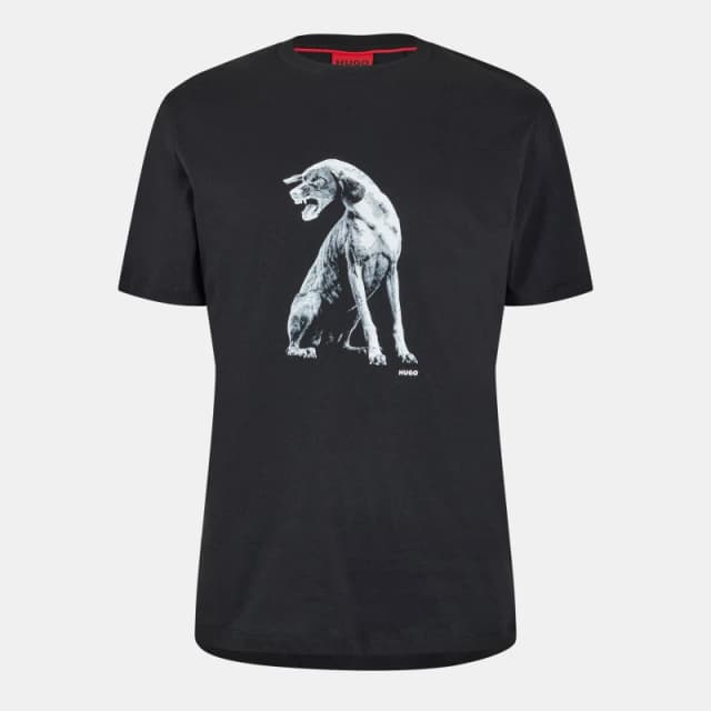 Hugo Mens Didug Regular Fit T-Shirt Black 002 male L